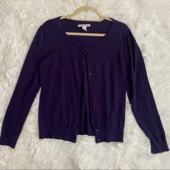KENNETH Cole Cardigan | Medium | Purple - Picture 1 of 6